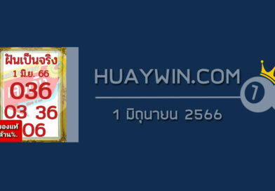 หวยฝันเป็นจริง 1/6/66