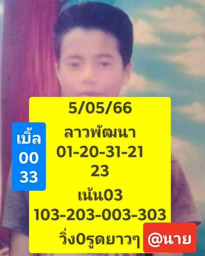 แนวทางหวยลาว 5/5/66 ชุดที่ 4