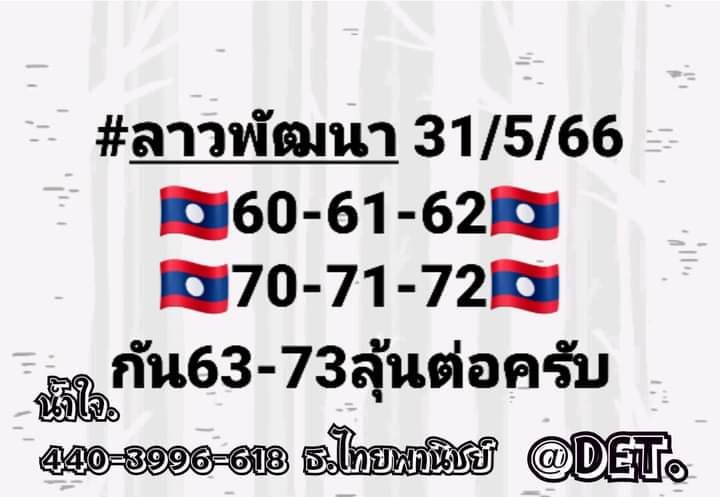 แนวทางหวยลาว 31/5/66 ชุดที่ 4