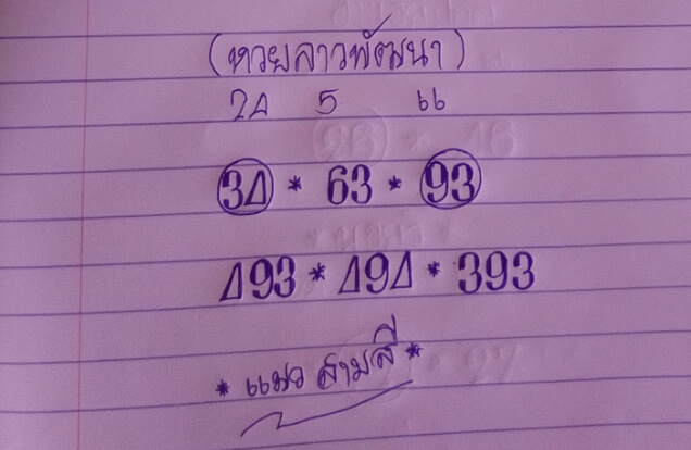 แนวทางหวยลาว 24/5/66 ชุดที่ 4