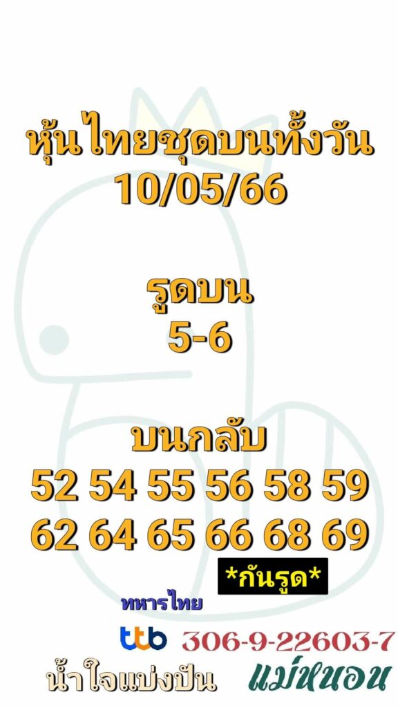 หวยหุ้นวันนี้ 10/5/66 ชุดที่ 7