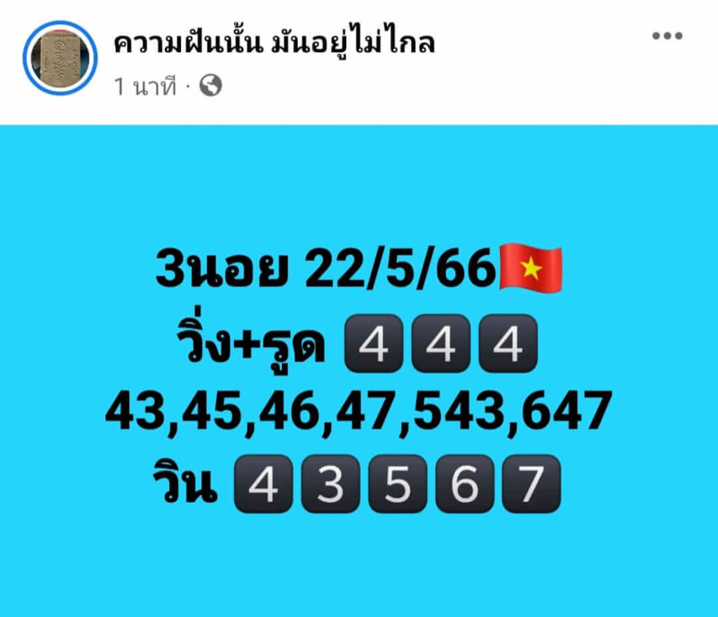 แนวทางหวยฮานอย 22/5/66 ชุดที่ 2