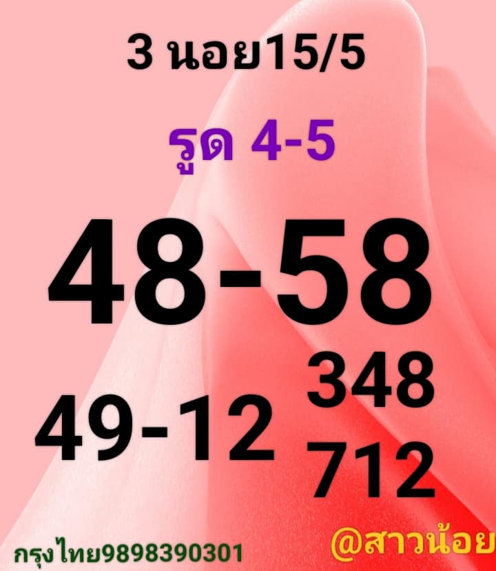 แนวทางหวยฮานอย 15/5/66 ชุดที่ 3