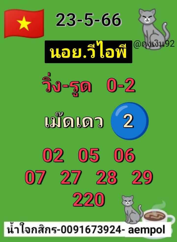 แนวทางหวยฮานอย 23/5/66 ชุดที่ 8