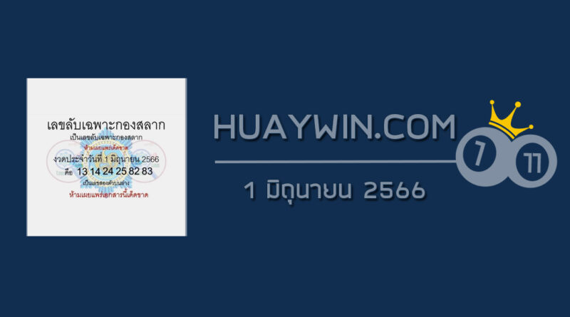 เลขลับเฉพาะกองสลาก 1/6/66