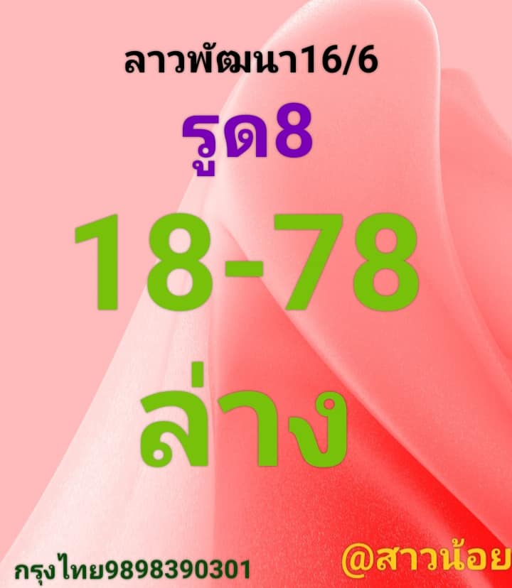 แนวทางหวยลาว 16/6/66 ชุดที่ 1