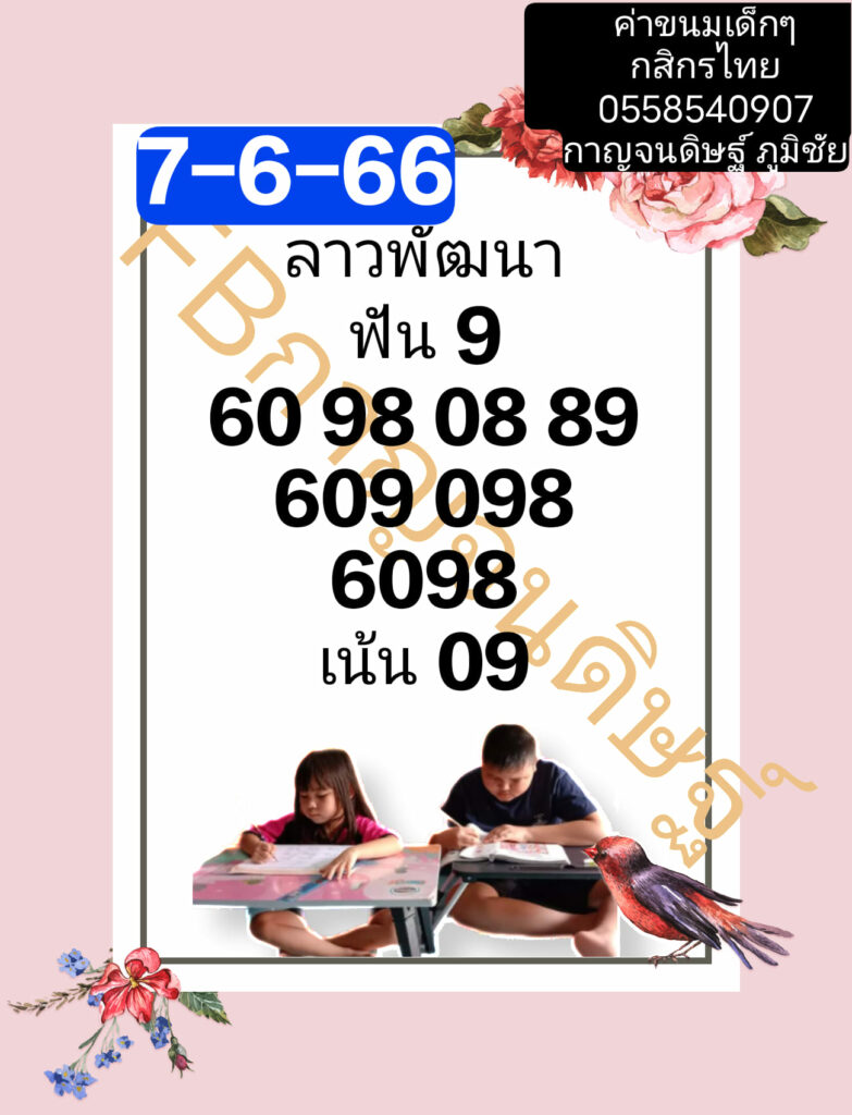 แนวทางหวยลาว 7/6/66 ชุดที่ 2