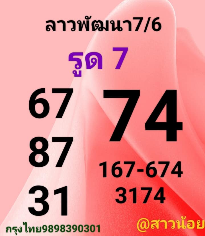 แนวทางหวยลาว 7/6/66 ชุดที่ 9