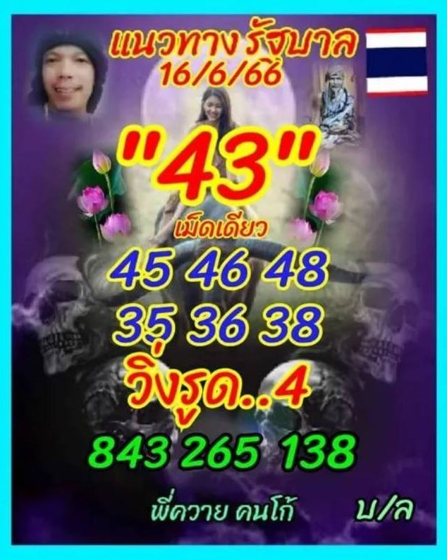 หวยลูกพ่อวิษณุกรรม 16/6/66