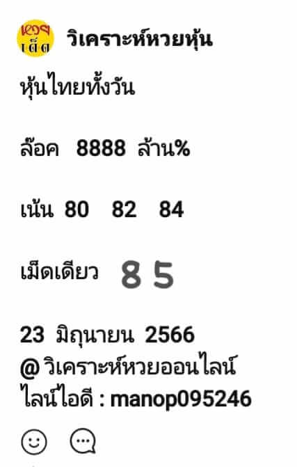 หวยหุ้นวันนี้ 23/6/66 ชุดที่ 10