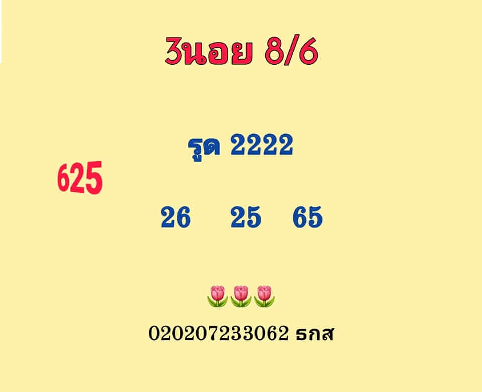 แนวทางหวยฮานอย 8/6/66 ชุดที่ 1