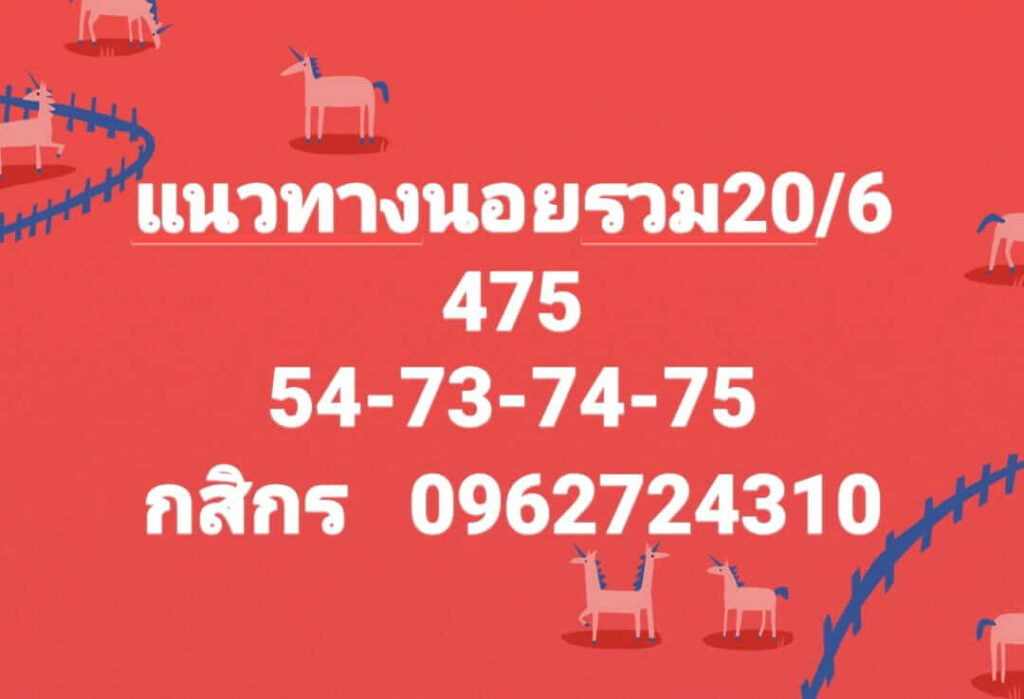 แนวทางหวยฮานอย 20/6/66 ชุดที่ 2