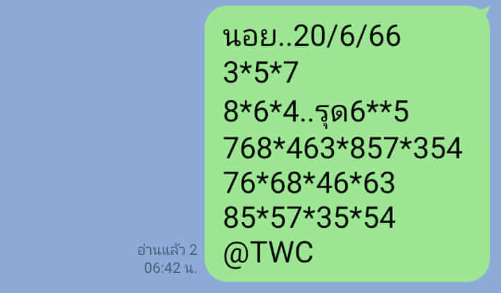 แนวทางหวยฮานอย 20/6/66 ชุดที่ 4