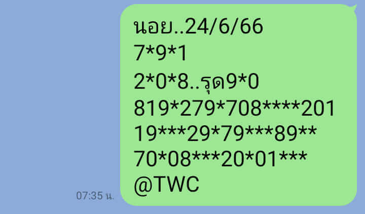 แนวทางหวยฮานอย 24/6/66 ชุดที่ 4