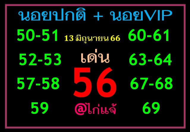 แนวทางหวยฮานอย 13/6/66 ชุดที่ 4