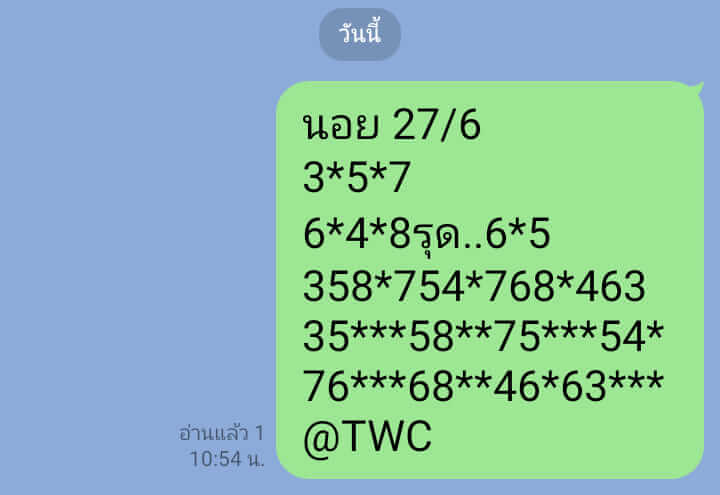 แนวทางหวยฮานอย 27/6/66 ชุดที่ 6