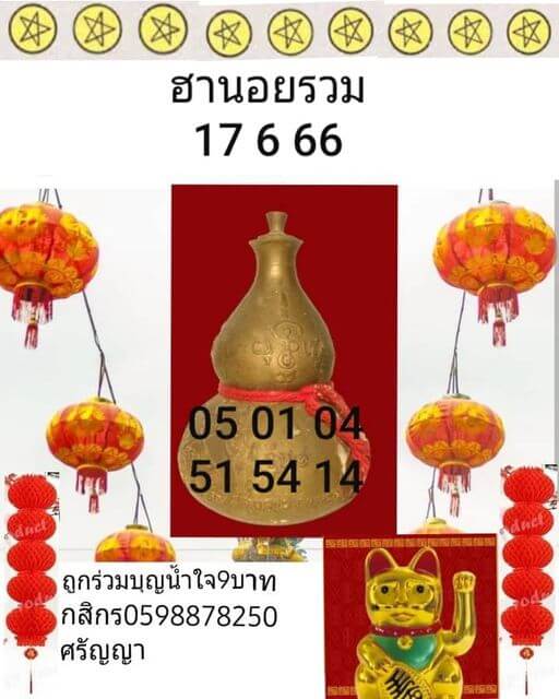 แนวทางหวยฮานอย 17/6/66 ชุดที่ 7