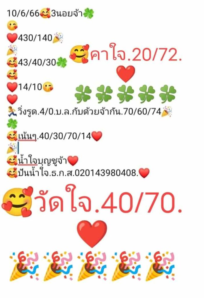 แนวทางหวยฮานอย 10/6/66 ชุดที่ 7