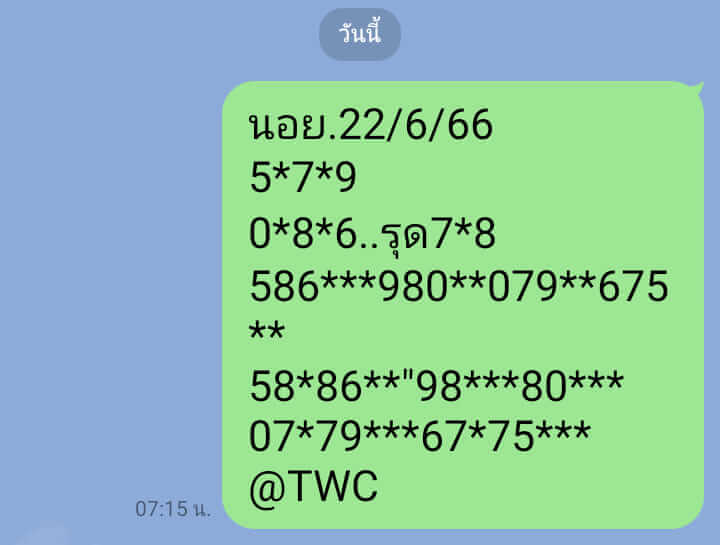 แนวทางหวยฮานอย 22/6/66 ชุดที่ 9