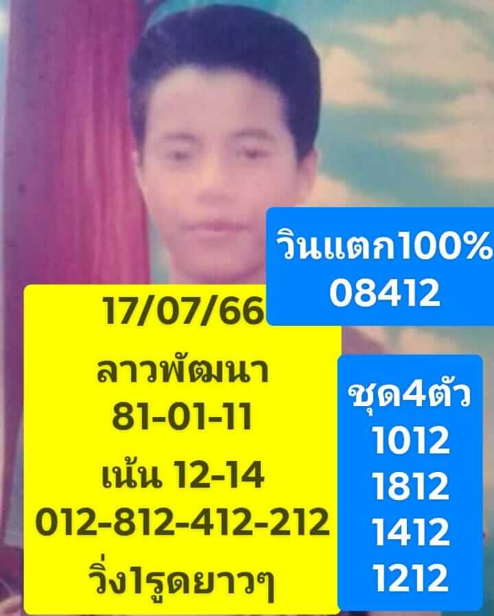 แนวทางหวยลาว 17/7/66 ชุดที่ 2