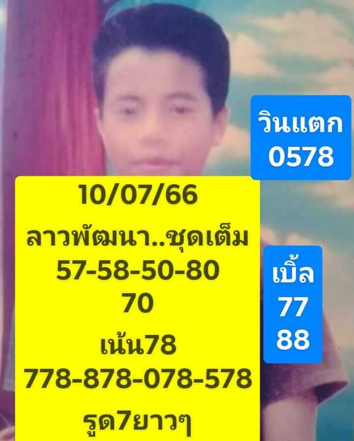 แนวทางหวยลาว 10/7/66 ชุดที่ 3