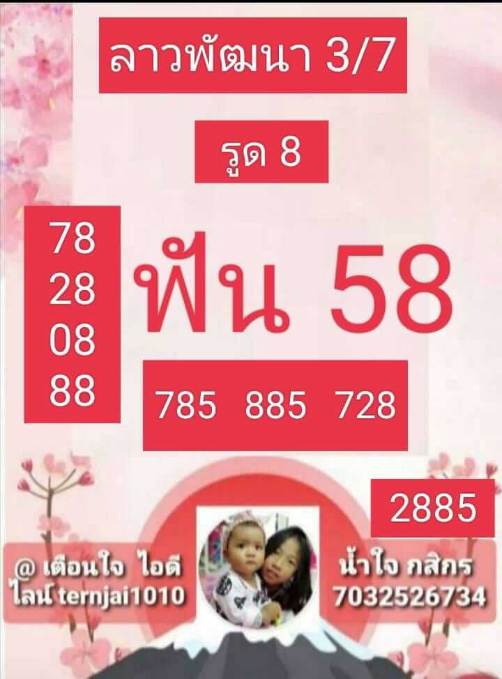 แนวทางหวยลาว 3/7/66 ชุดที่ 3