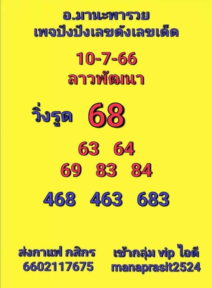 แนวทางหวยลาว 10/7/66 ชุดที่ 5