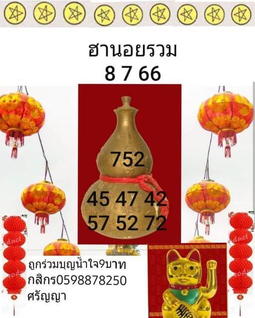 แนวทางหวยฮานอย 8/7/66 ชุดที่ 10