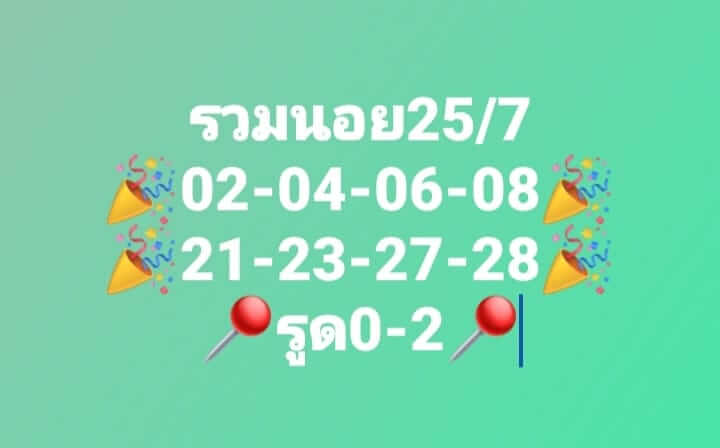 แนวทางหวยฮานอย 25/7/66 ชุดที่ 6