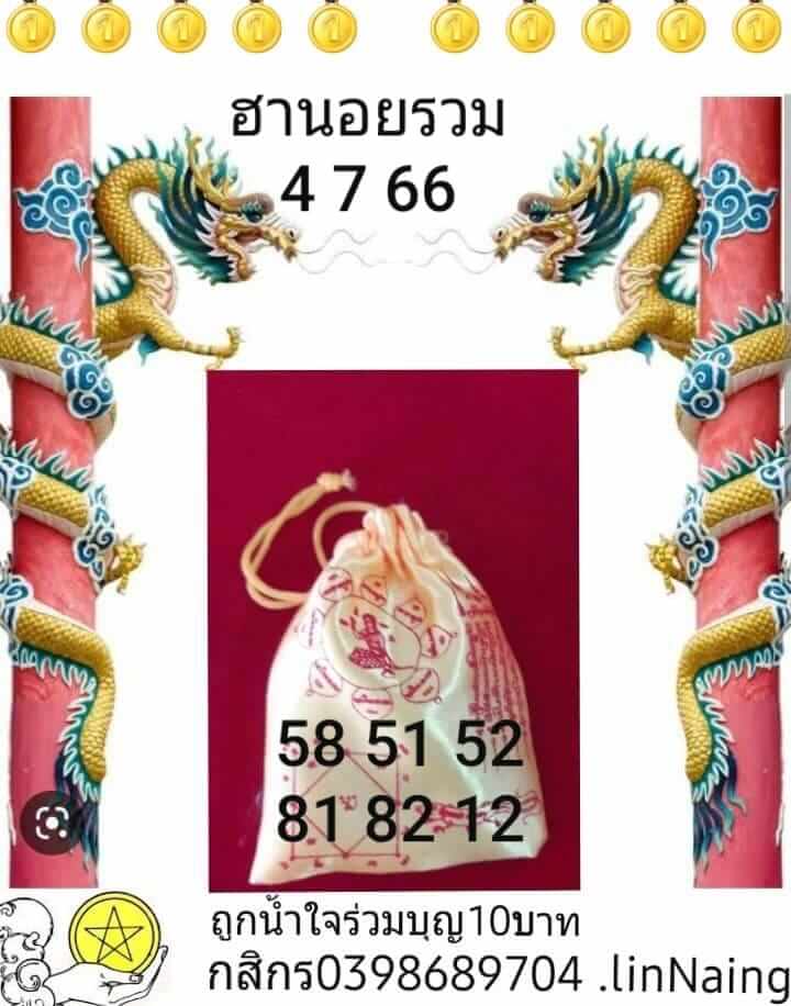 แนวทางหวยฮานอย 4/7/66 ชุดที่ 6