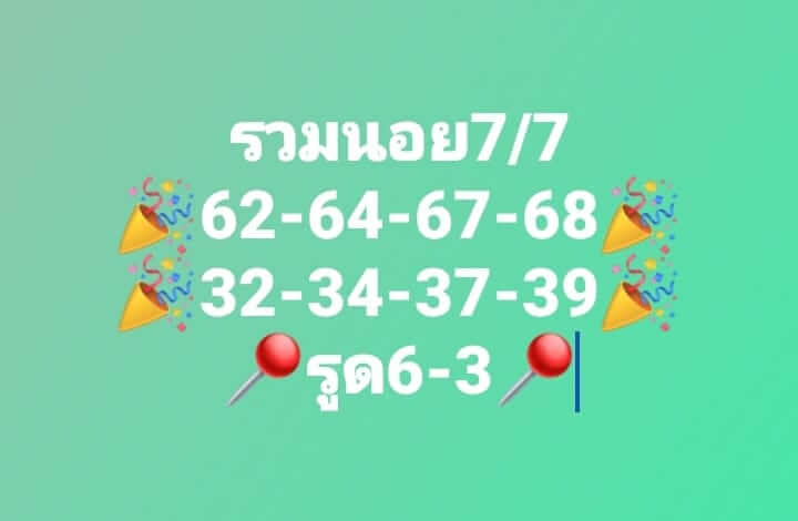 แนวทางหวยฮานอย 7/7/66 ชุดที่ 6