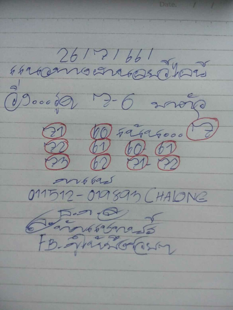แนวทางหวยฮานอย 26/7/66 ชุดที่ 7