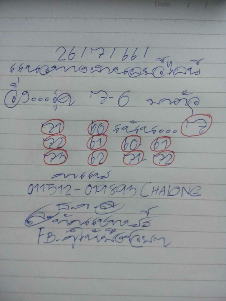 แนวทางหวยฮานอย 26/7/66 ชุดที่ 7