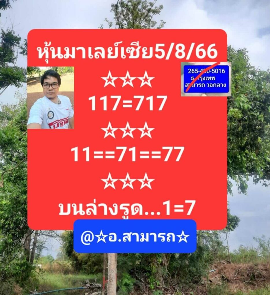 หวยมาเลย์วันนี้ 5/8/66 ชุดที่ 4