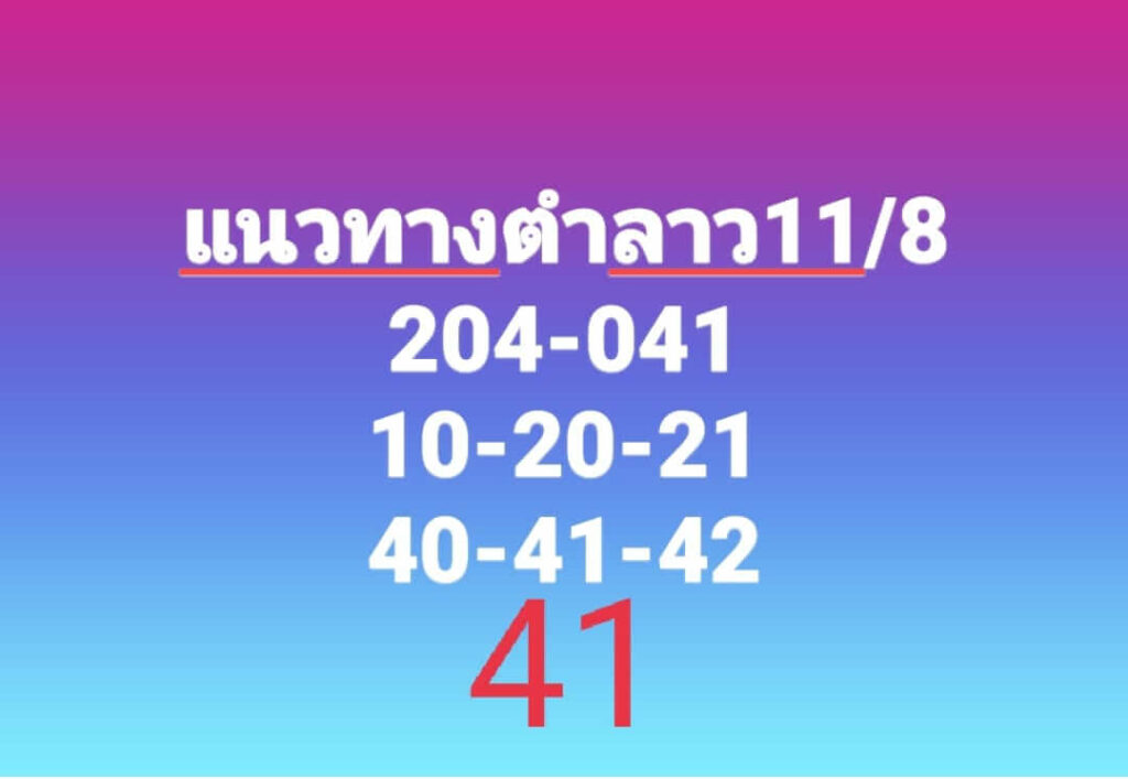 แนวทางหวยลาว 11/8/66 ชุดที่ 1