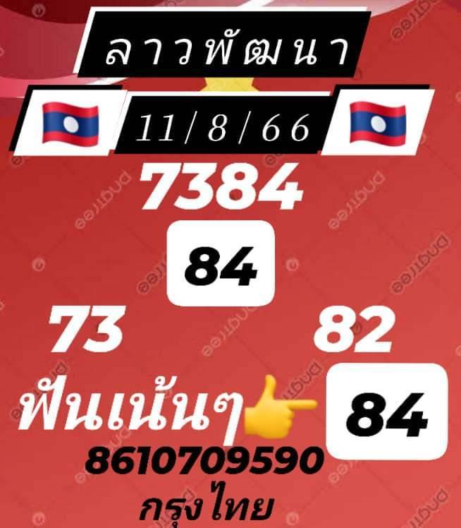 แนวทางหวยลาว 11/8/66 ชุดที่ 10