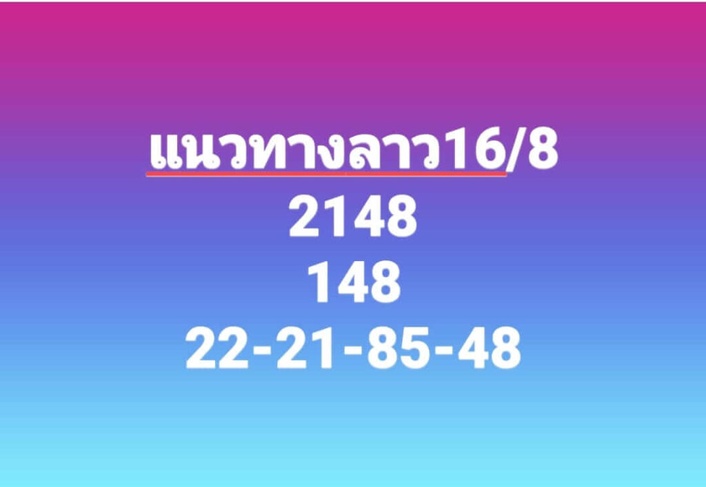 แนวทางหวยลาว 16/8/66 ชุดที่ 3