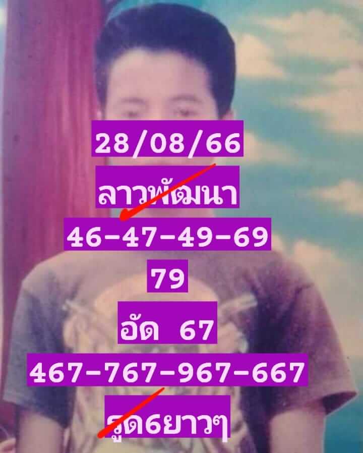 แนวทางหวยลาว 28/8/66 ชุดที่ 7