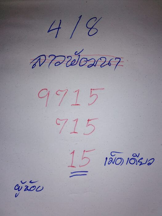 แนวทางหวยฮานอย 4/8/66 ชุดที่ 7