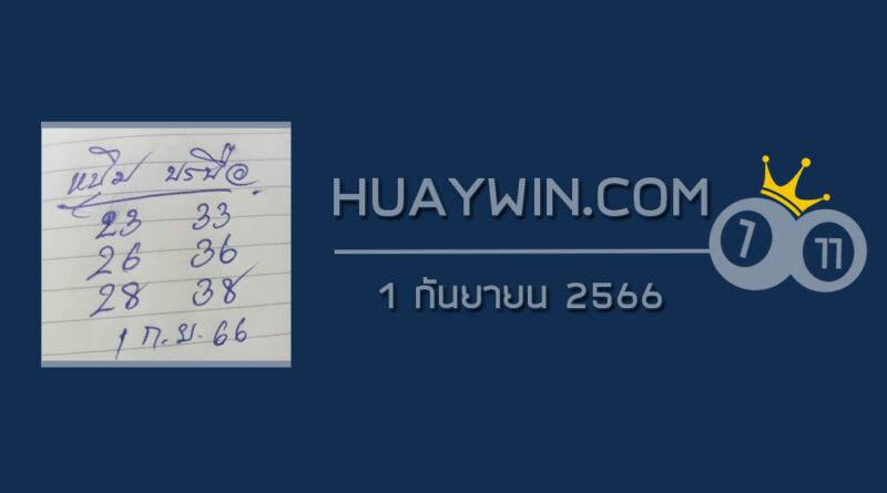 หวยหนุ่มบรบือ 1/9/66