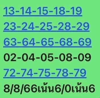 หวยหุ้นวันนี้ 8/8/66 ชุดที่ 1