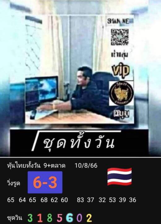 หวยหุ้นวันนี้ 10/8/66 ชุดที่ 10