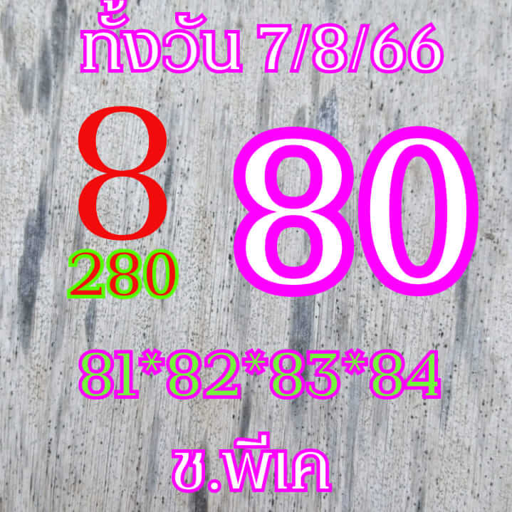 หวยหุ้นวันนี้ 7/8/66 ชุดที่ 6