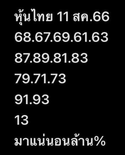 หวยหุ้นวันนี้ 11/8/66 ชุดที่ 8