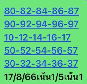 หวยหุ้นวันนี้ 17/8/66 ชุดที่ 8