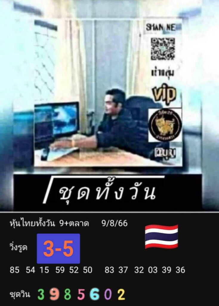 หวยหุ้นวันนี้ 9/8/66 ชุดที่ 9