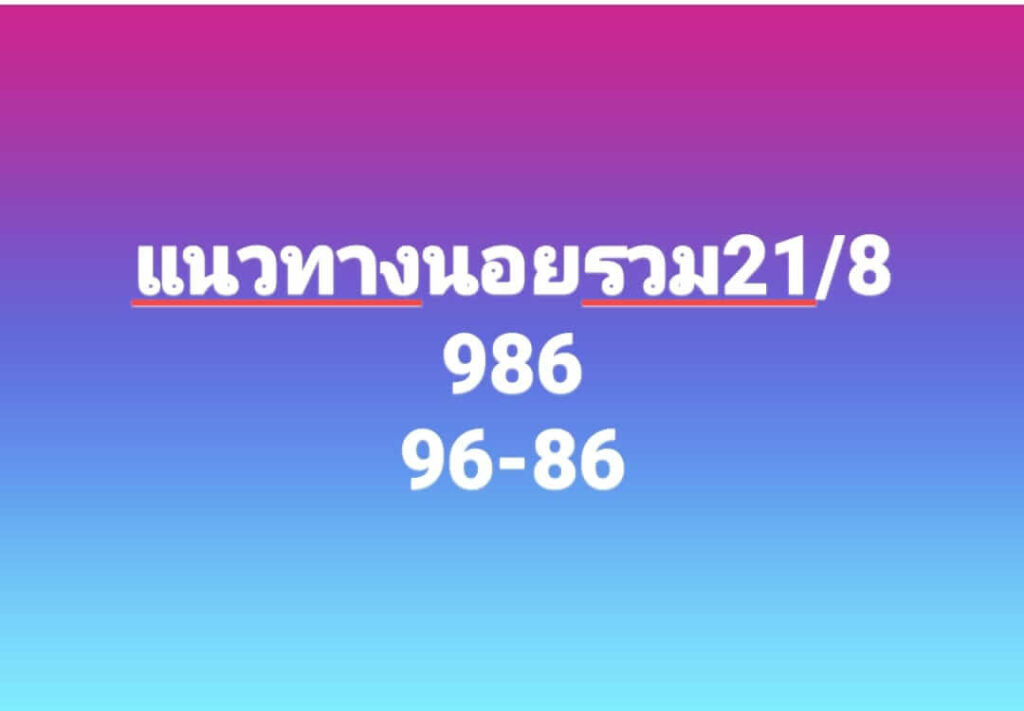 แนวทางหวยฮานอย 21/8/66 ชุดที่ 3