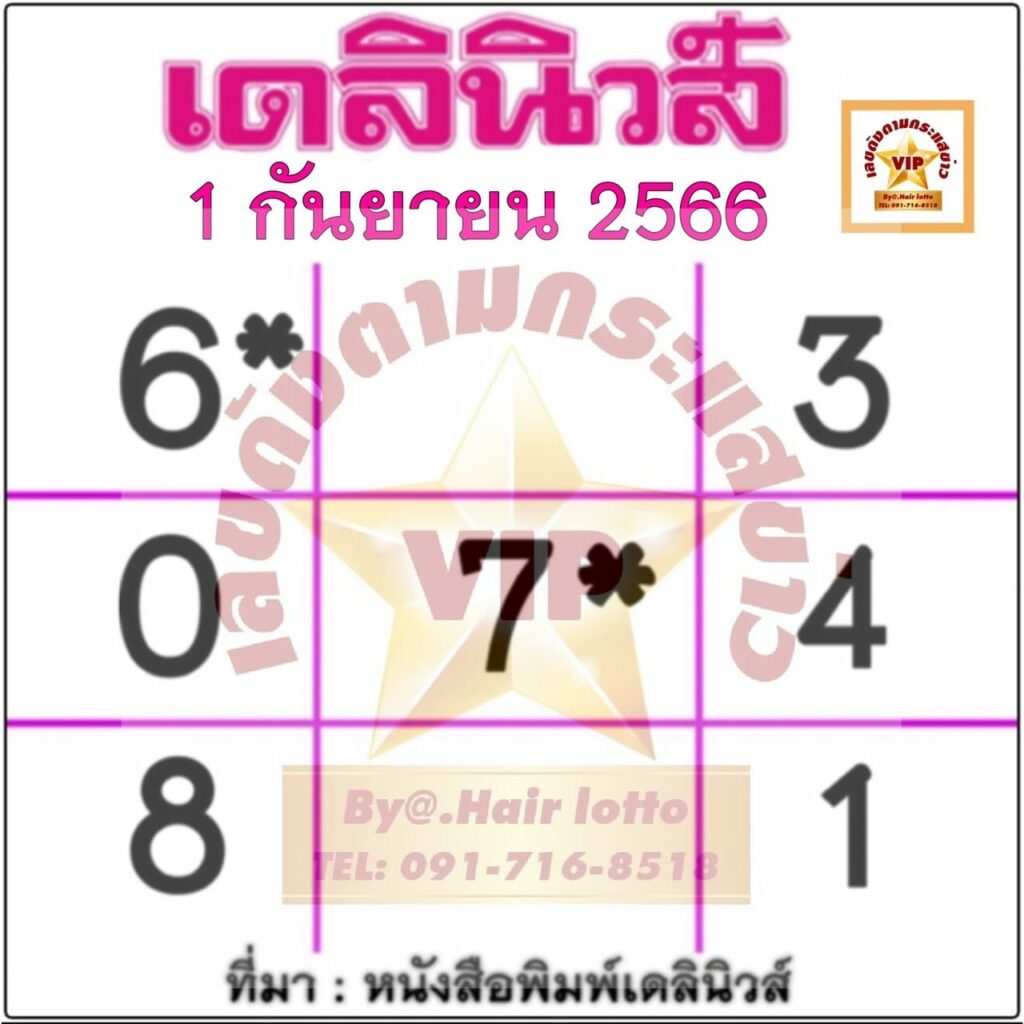 หวยเดลินิวส์ 1/9/66