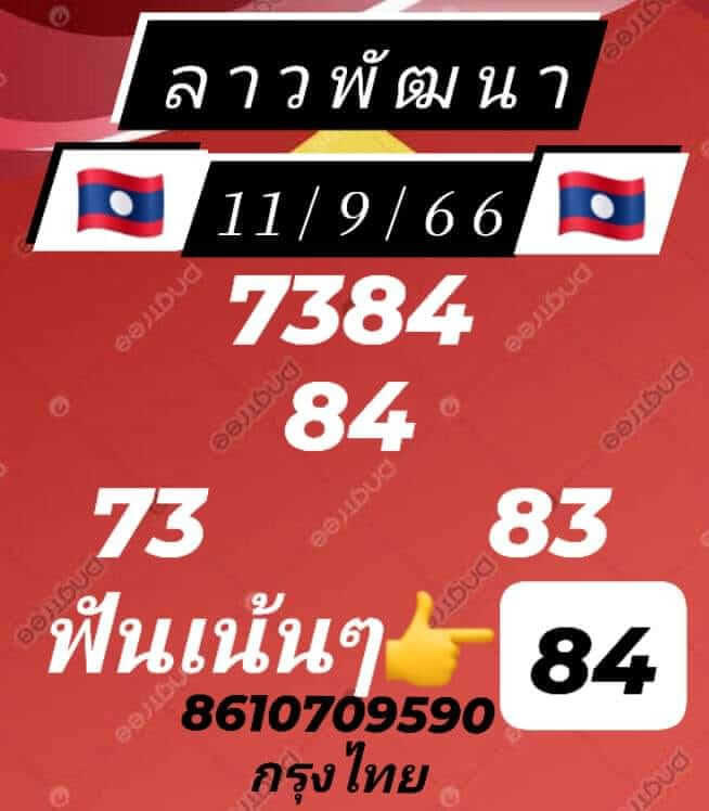 แนวทางหวยลาว 11/9/66 ชุดที่ 10