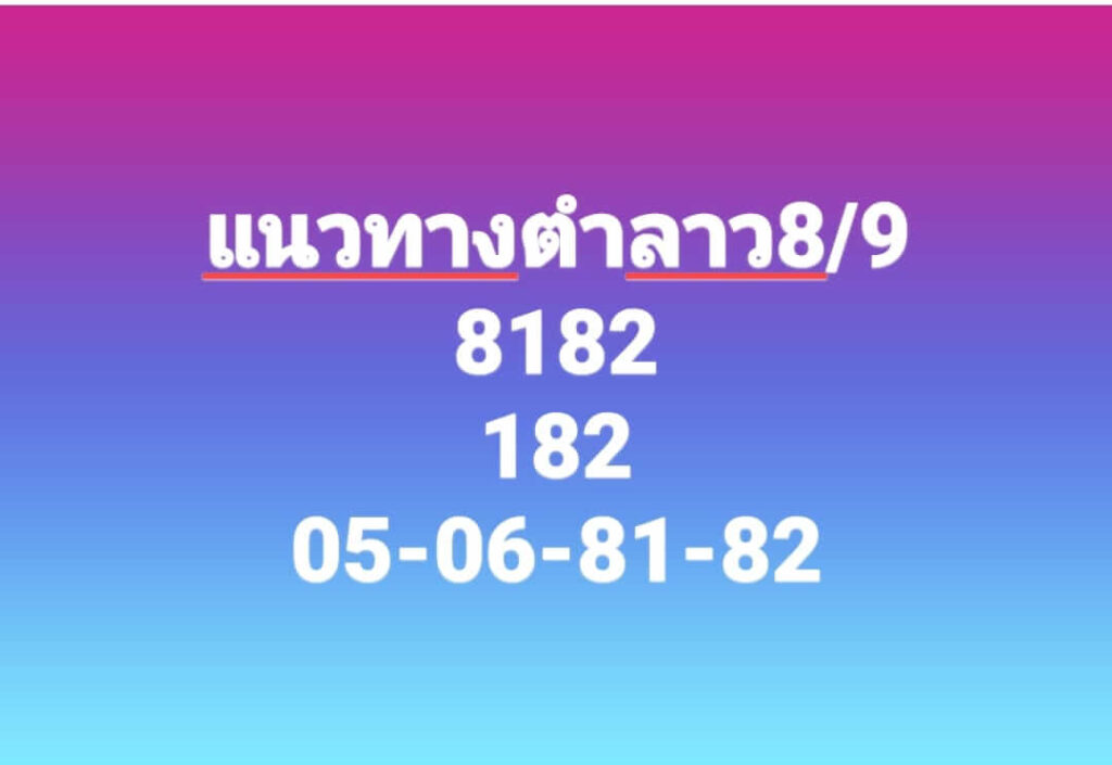 แนวทางหวยลาว 8/9/66 ชุดที่ 3